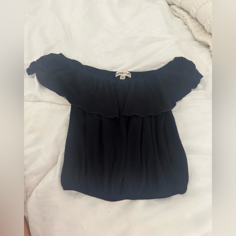 Elegant Black Off-Shoulder Top